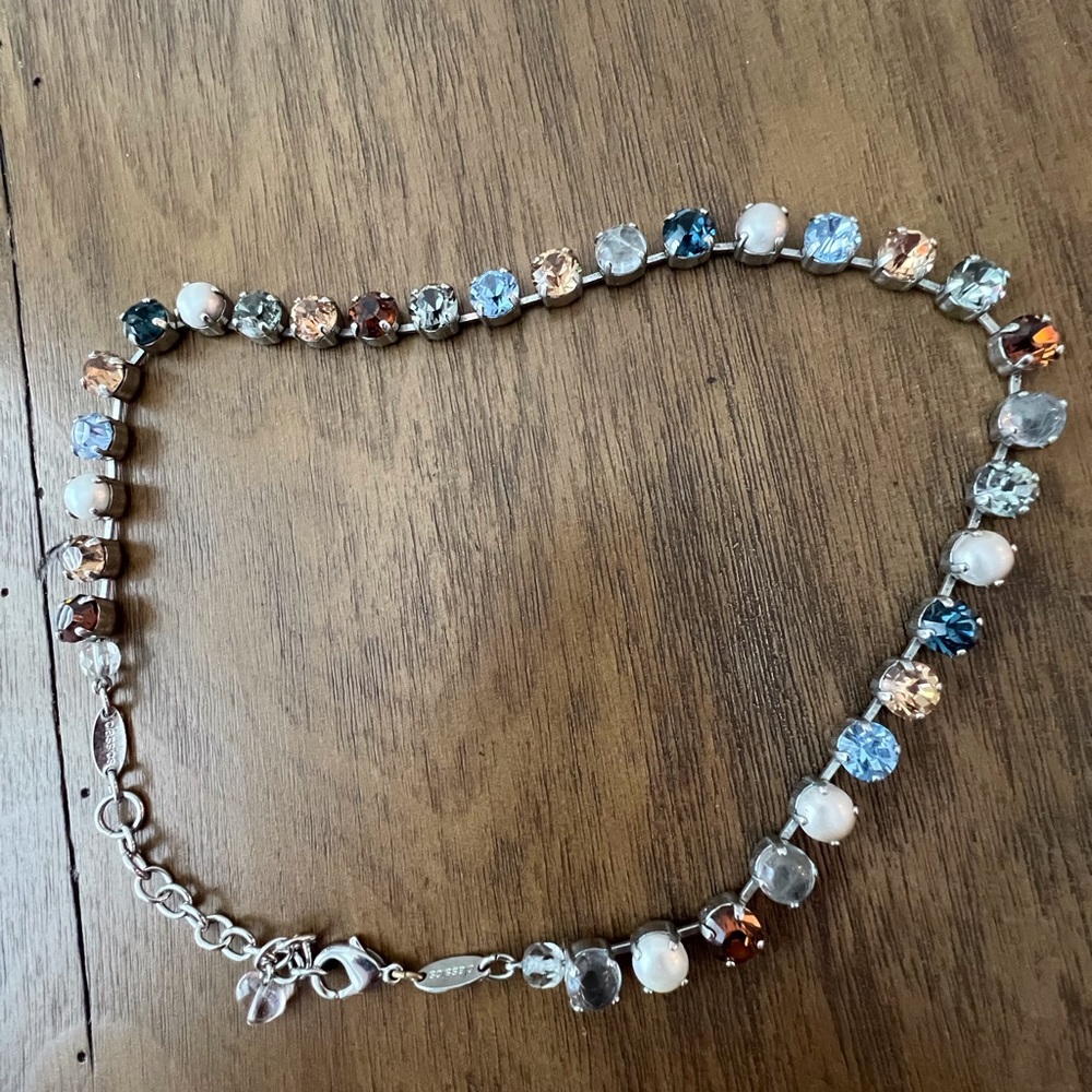 Classic Sabika Swarovski Crystal and Pearl Necklace